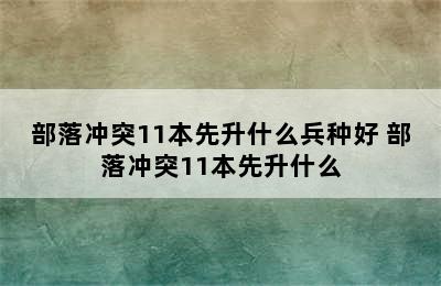 部落冲突11本先升什么兵种好 部落冲突11本先升什么